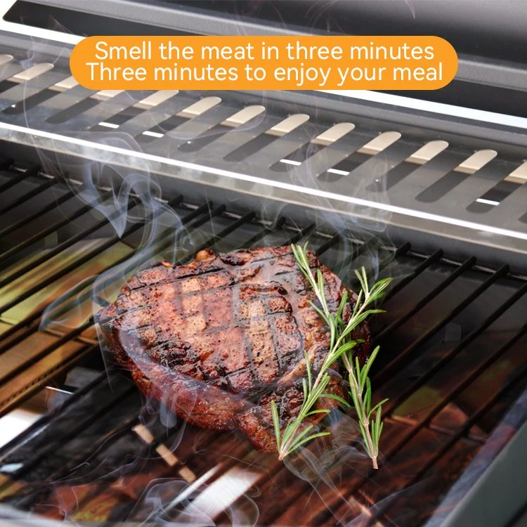 Best-Selling 4 Burner+Side Burner BBQ Gas Grill with CE.